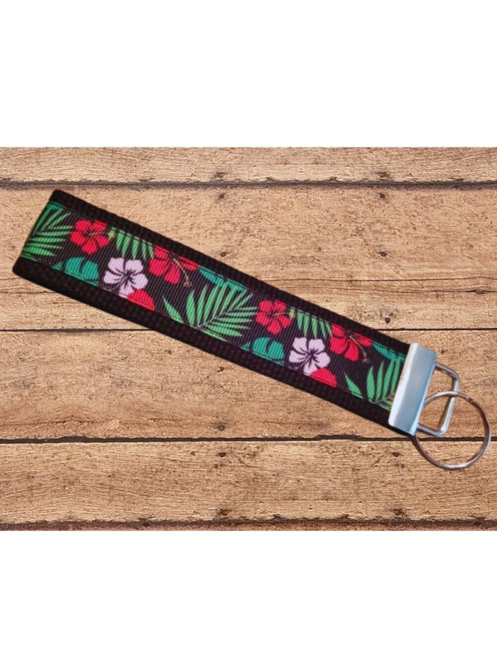 Hibiscus Wristlet Keyfob / Keychain